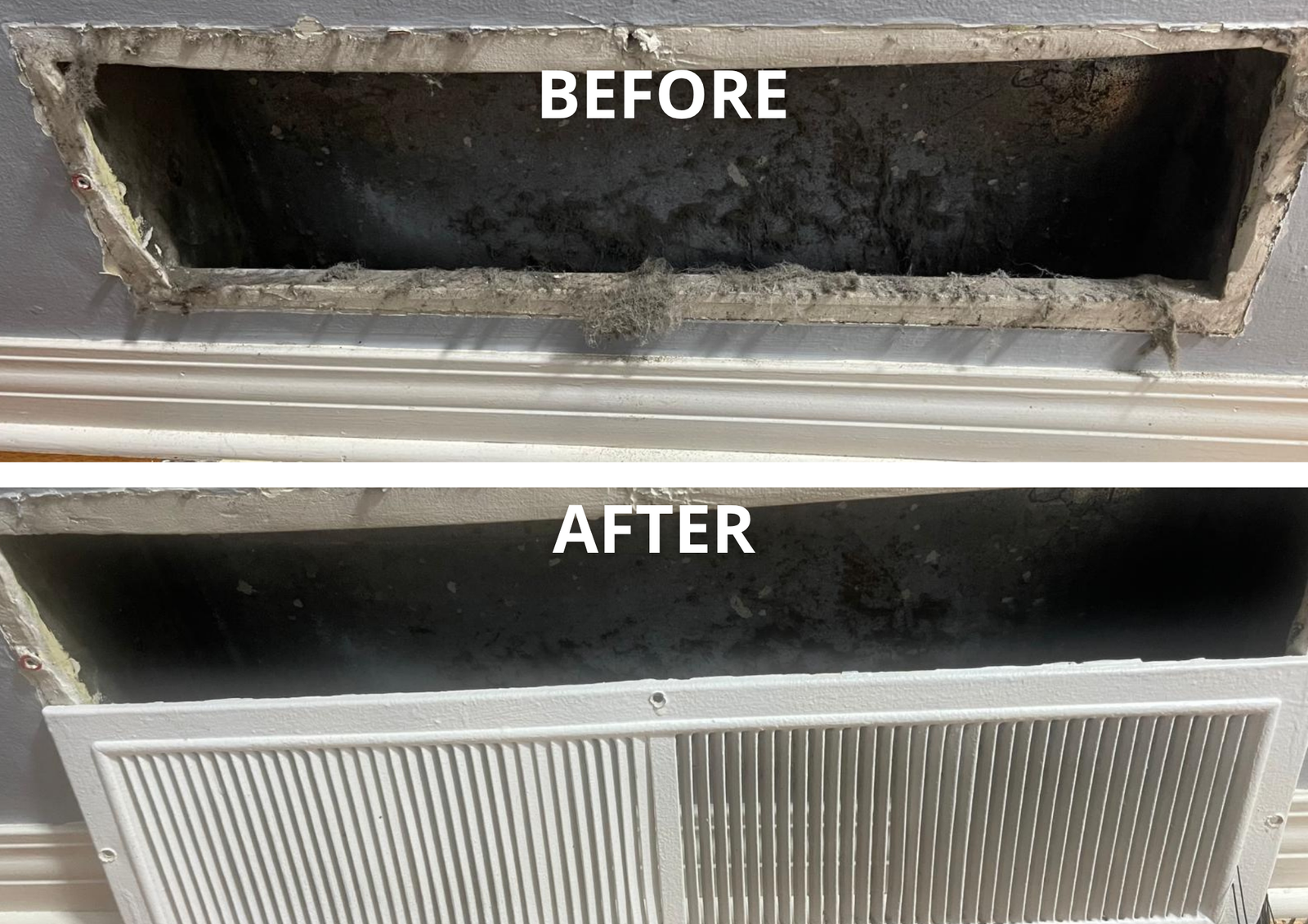 Duct cleaning result 1